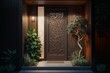 © poker - Entrance and Hallway interior with stylish furniture and accessories Interior Design 3d Illustration Created by Generative AI