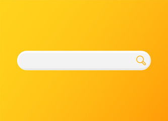 Wall Mural - 3d search bar. browser button for website and ui design. search form template. vector illustration o