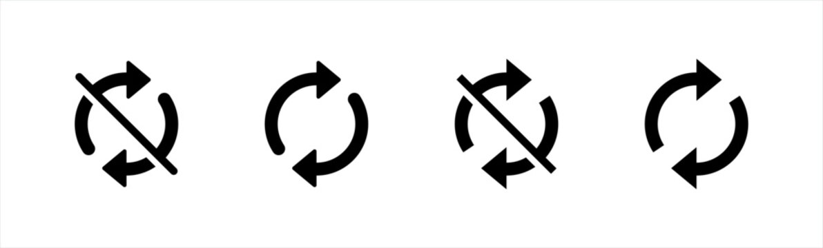 rotating arrow icon. sync arrows symbol. exchange, convert, circular, cyclic arrows, recurrence, fli