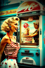 Retro 50's art of a woman