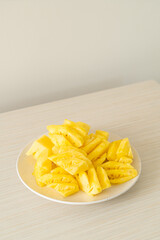 Wall Mural - fresh pineapple sliced on plate