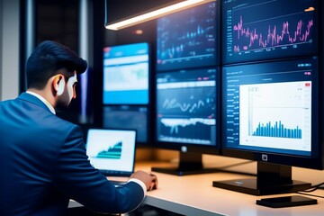 businessman working on computer