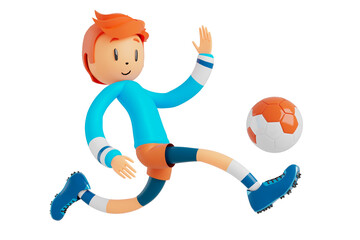 3d boy cartoon character in action. 3d illustrator. sport activity. exercise fitness pose. workout training lifestyle. man player. technology VR connection. gym outdoor. cyberspace object concept.