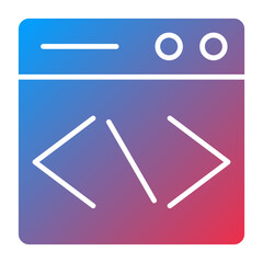 Vector Design Website Coding Icon Style