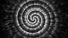 Black White Circular Spiral Splash Video Background