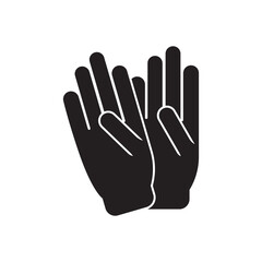 Sticker - Gloves symbol icon, illustration design template.