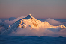 Scenery With Mount Hunter In Denali National Park, Alaska, USA
