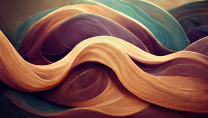 Wall Mural - abstract  wavy background. 2D illustration