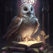 owl on a book