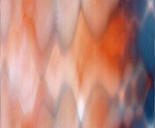 Rhombus Ikat Artistic Pattern. Ogee Geometric Print. Wet Vintage Tie Dye Ornament. Natural Colors  Abstract Ethnic Kilim. Vibrant Carpet Rug Chevron Motif. Watercolor Batik  Design.