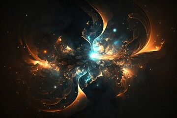 Wall Mural - a luminous star forming nebula. space debris and gas clouds. universe wide phenomena. beautiful back