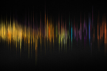 Sound wave with spectral colours. Abstract image of musical equalizer. Colorful equalizer