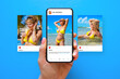 © Kaspars Grinvalds - Mockup of sample photos shared on social media platform