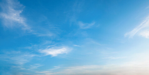 Wall Mural - blue sky with white cloud background.