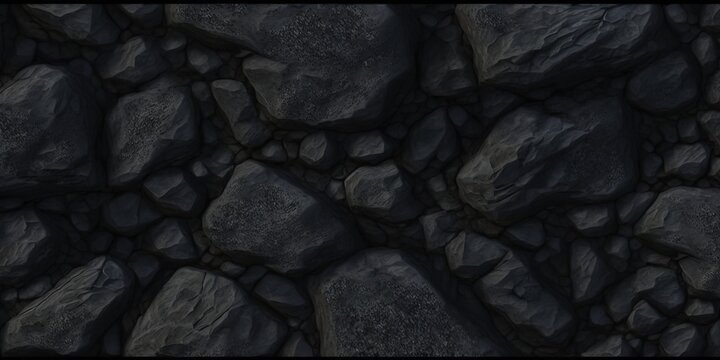 black rock wall background, generative ai