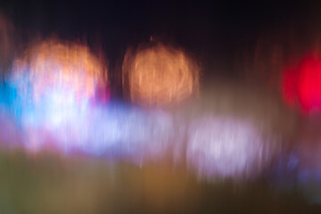 Wall Mural - Different motion blur of lights in the dark, abstract background concept, wallpaper background