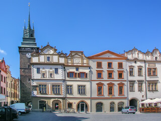 Fototapete - Main square in Pardubice, Czech Republic