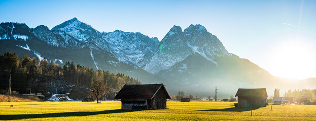 Sticker - landscape near Garmisch-Partenkirchen - Zugspitze mountain