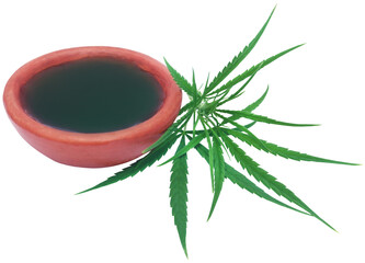 Poster - Medicinal cannabis leaves with extract