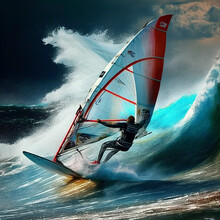 Windsurfer On The Water