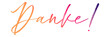 © Mehmet - Danke Modern calligraphy. Hand drawn lettering danke isolated on the white background. Danke vector illustration. Sticker for social media content, cards, invitation,