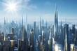 © Yub - The Majestic Crystal Metropolis: A Shimmering Cityscape Crafted from Glass and Crystal with Generative AI