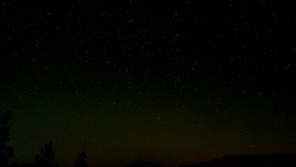 Wall Mural - jan 20, 2023 the rare green comet c/2022 e3(ztf) seen faintly in the aurora, appeared with a meteor 