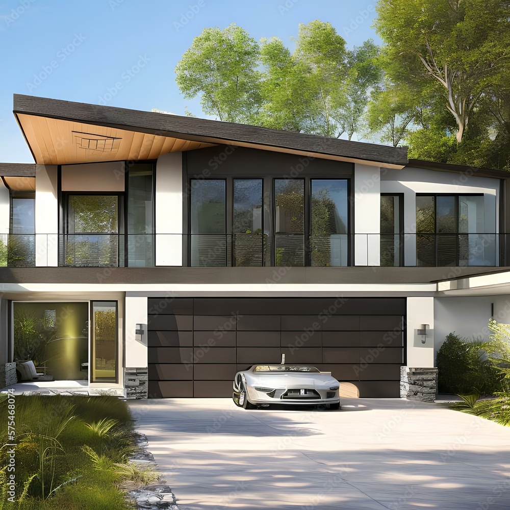1. A modern home with an open floor plan and lots of natural light.2 ...