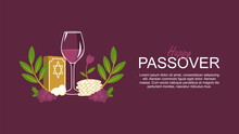 Happy Passover Pesach Banner Template