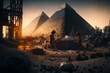 Construction of the pyramids, Egypt | Generative AI