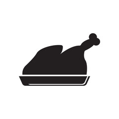 Sticker - Fried chicken symbol simple icon, illustration design template.