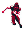 American football player running with ball nfl superbowl flat design illustration pop art vector png	