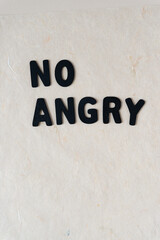 Poster - no angry sign