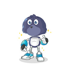 Poster - seal robot character. cartoon mascot vector