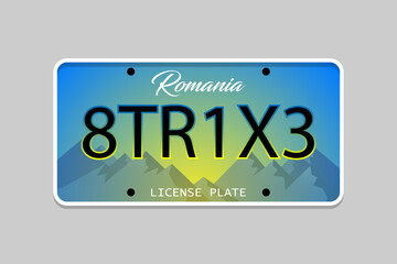 Vehicle licence plates road plates