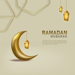 Wall Mural - Islamic greetings ramadan card design. Ramadan background vintage style with lanterns