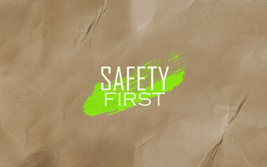 Wall Mural - safety first sign. vector icon	