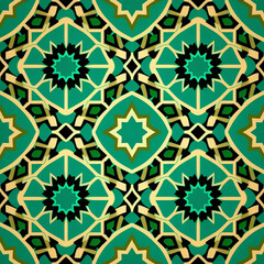 Wall Mural - Generating a Seamless Islamic Pattern Background with Precision and Ease via AI