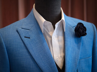 Sticker - Light blue linen jacket detail