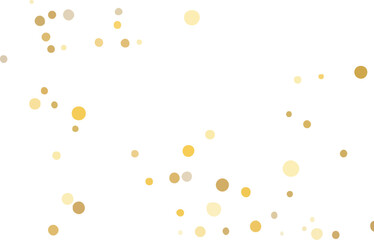 Gold confetti on a white background. Illustration of a drop of shiny particles. Decorative element. Luxury background for your design, cards, invitations, gift, vip.