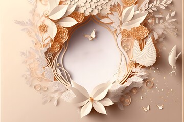 Wall Mural - rose gold ornate wallpaper