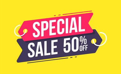 Wall Mural - Special Sale 50% Off  Advertising Shopping Label