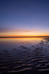 Sandymount Strand at sunrise in Dublin City, Ireland