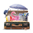 © stokkete - Summer vacations beach in a suitcase