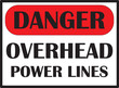 © Prathi - Overhead power lines warning sign vector eps