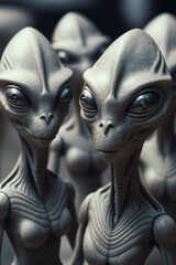 Poster - Aliens and extra terrestrials from other worlds made with generative ai