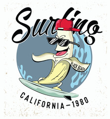Funny banana surf. California 1980