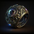 © Aro - Fantasy ring, magic jewelry for witch or wizard. Ai art. Game icon