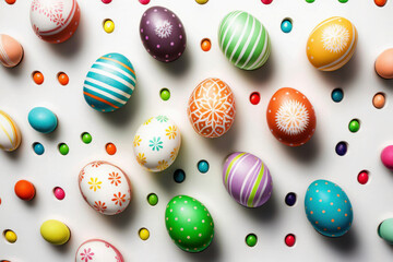 Happy easter day background. Ai generated.