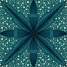 Blue Leaf Pattern Quadrant